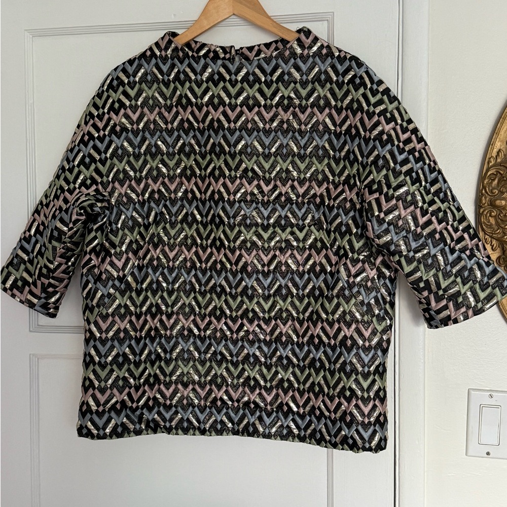 Milly of New York multicolored Patterned Blouse M